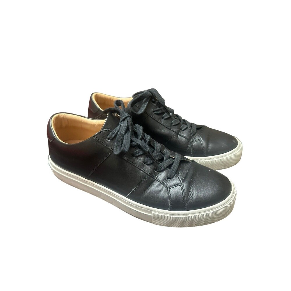 Greats Brooklyn The Royal black fine Italian leather sneakers shoes Size 10